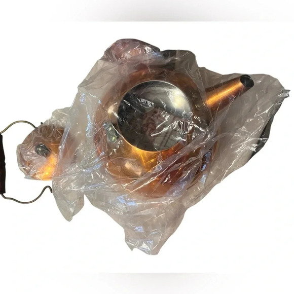 New In Box DAEWOO Vintage Solid Copper Teapot w/ Nickel Lining & Wood Ha… - Picture 5 of 7